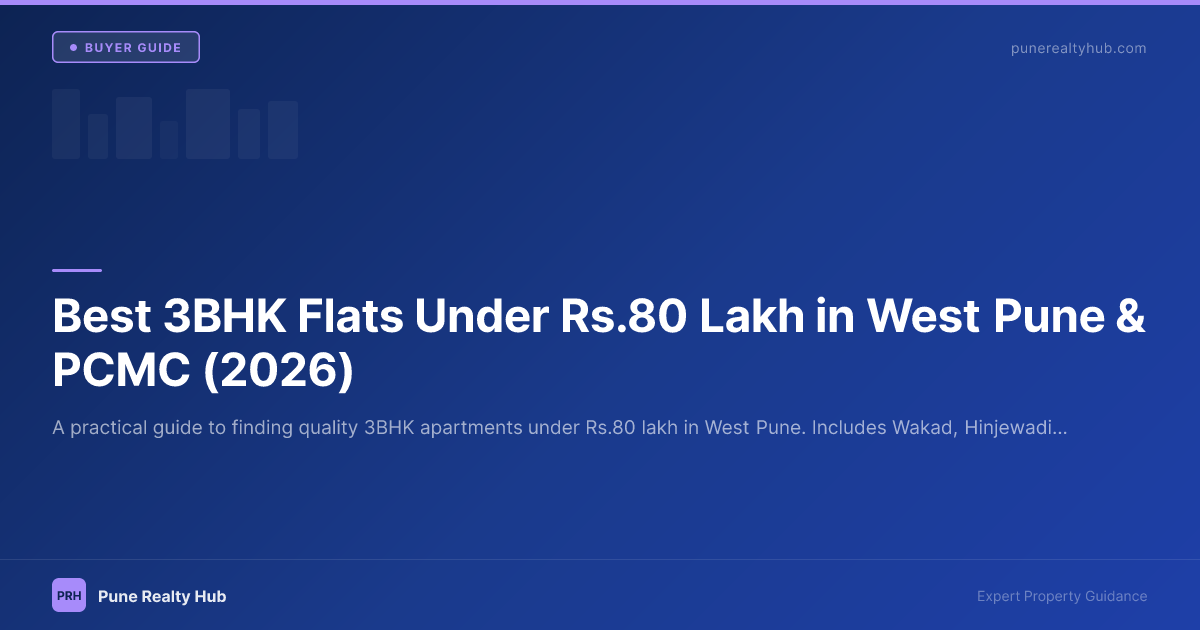 Spacious 3BHK flat living room in a West Pune apartment complex