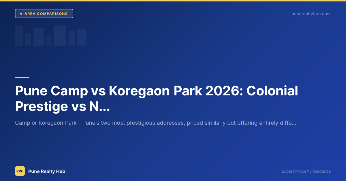 Pune Camp colonial bungalows vs Koregaon Park luxury apartments comparison