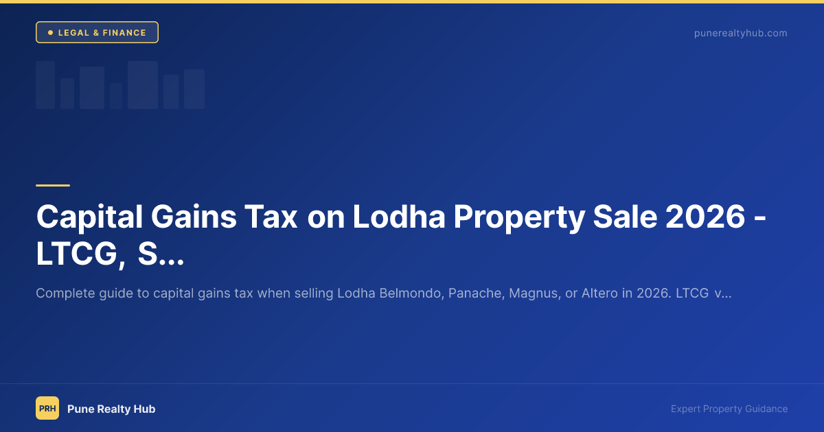 Capital Gains Tax on Lodha Property Sale 2026 — LTCG, STCG & How to Minimise Your Tax