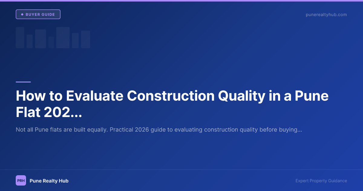 Construction quality check guide Pune flat buyer 2026