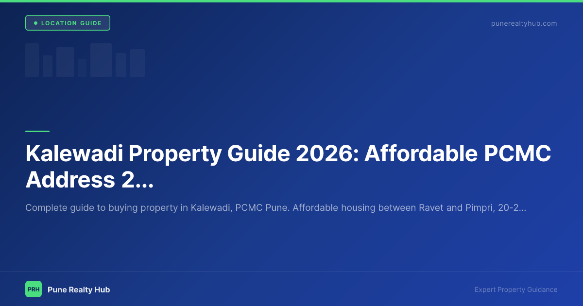 Kalewadi residential locality in PCMC Pune with new apartment buildings along the Kalewadi-Ravet Road