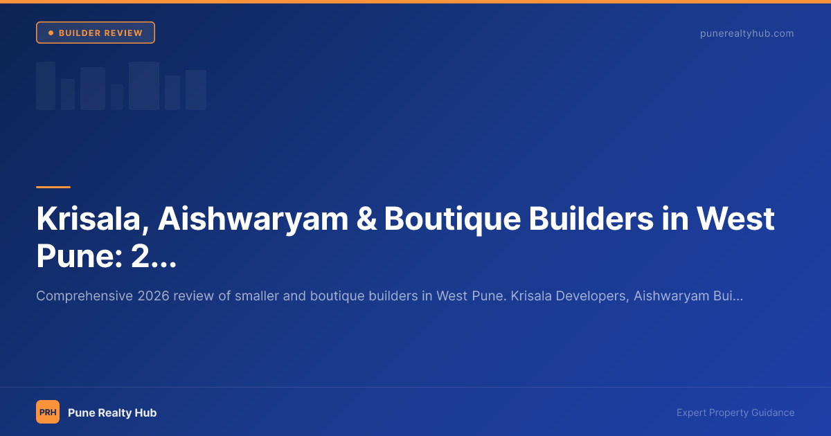 Smaller and boutique builder projects in West Pune Pune 2026