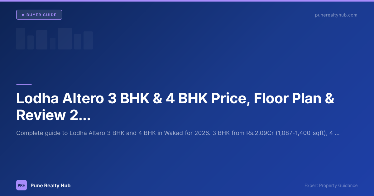 Lodha Altero 3 BHK & 4 BHK Price, Floor Plan & Review 2026 — Wakad Luxury Deep-Dive