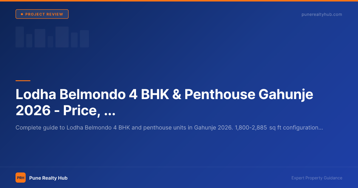 Lodha Belmondo 4 BHK & Penthouse Gahunje 2026 — Price, Floor Plans & Who's Buying