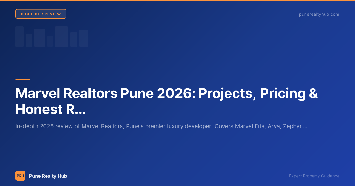 Marvel Realtors luxury residential tower in Pune with distinctive architectural design and rooftop amenities