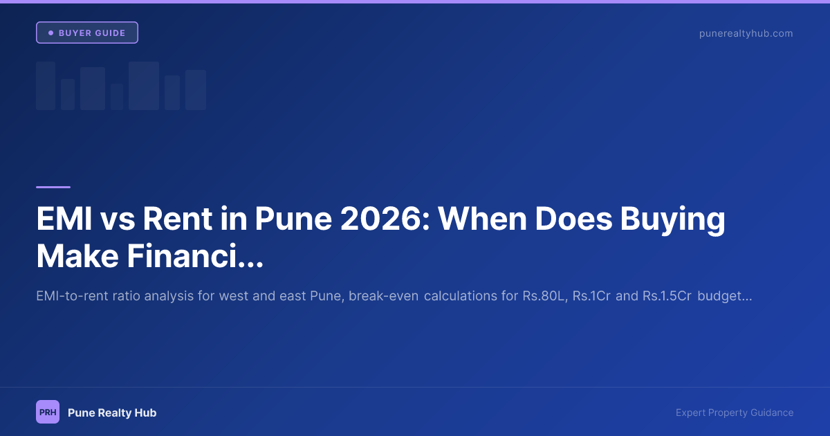 Pune skyline with residential and rental apartments