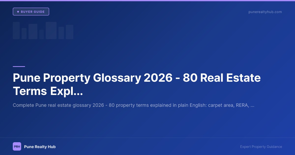 Pune Property Glossary 2026 — 80 Real Estate Terms Explained