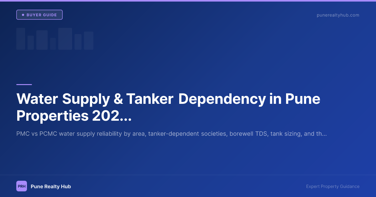 Water Supply & Tanker Dependency in Pune Properties 2026: Buyer's Guide