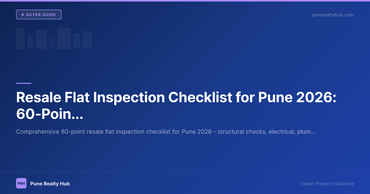 Resale Flat Inspection Checklist for Pune 2026: 60-Point Guide