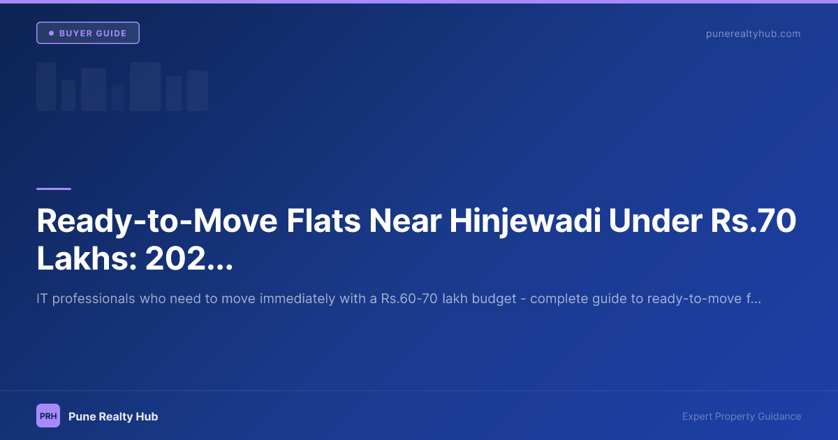 Ready to move 2BHK apartment near Hinjewadi IT Park, Pune