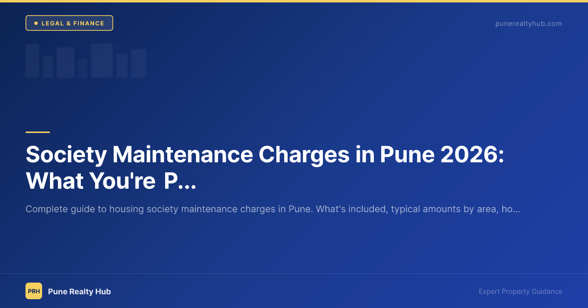 Society maintenance charges guide Pune 2026 cooperative housing